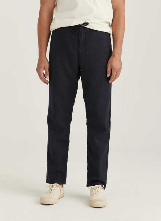 Morris Fenix Linen Trouser Blue