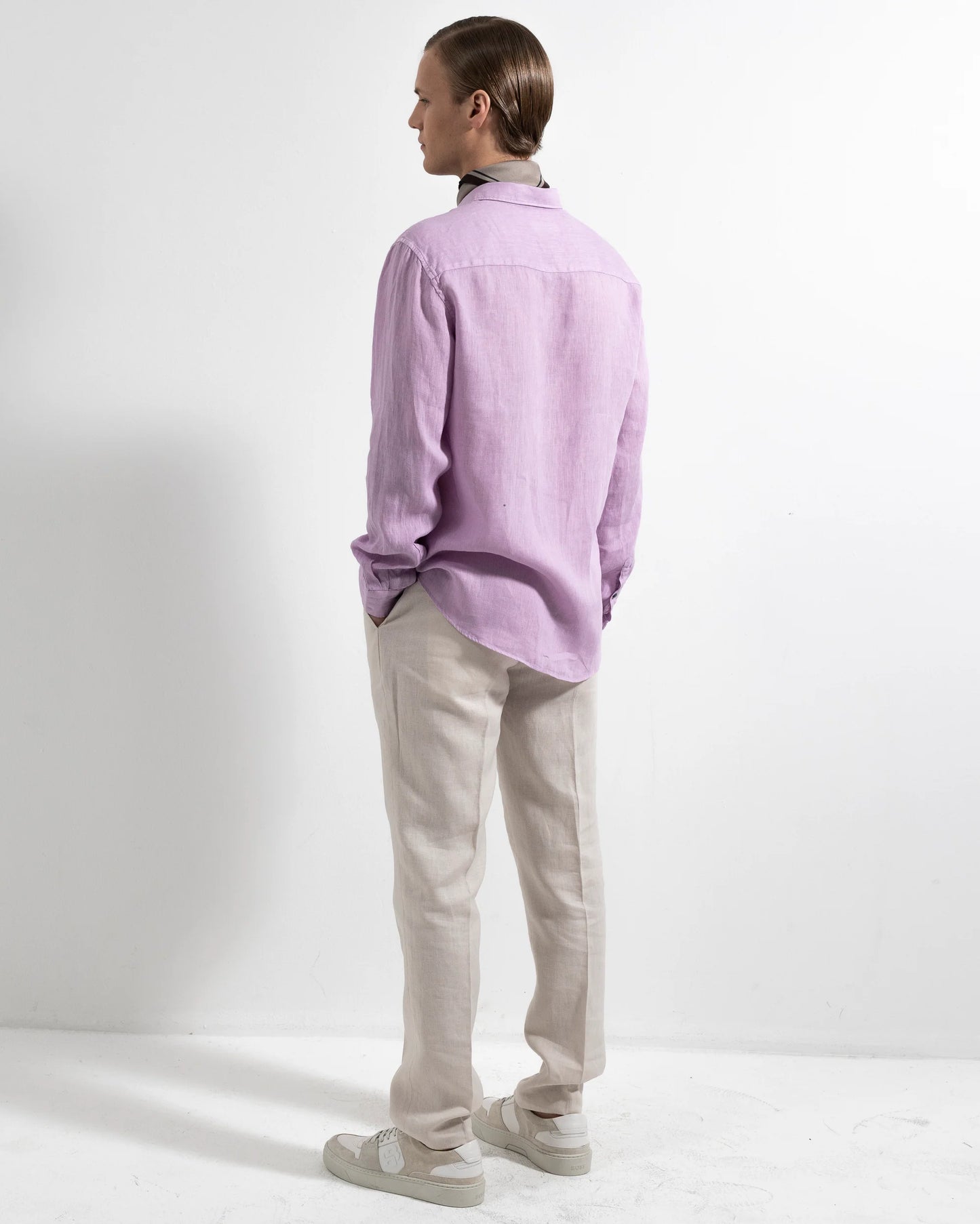 Ljung Washed Linen Shirt Dusty Orchid