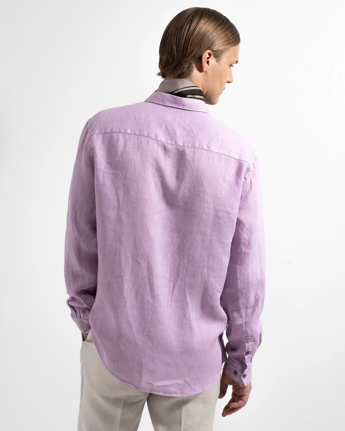 Ljung Washed Linen Shirt Dusty Orchid