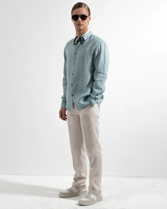 Ljung Washed Linen Shirt Light Mint