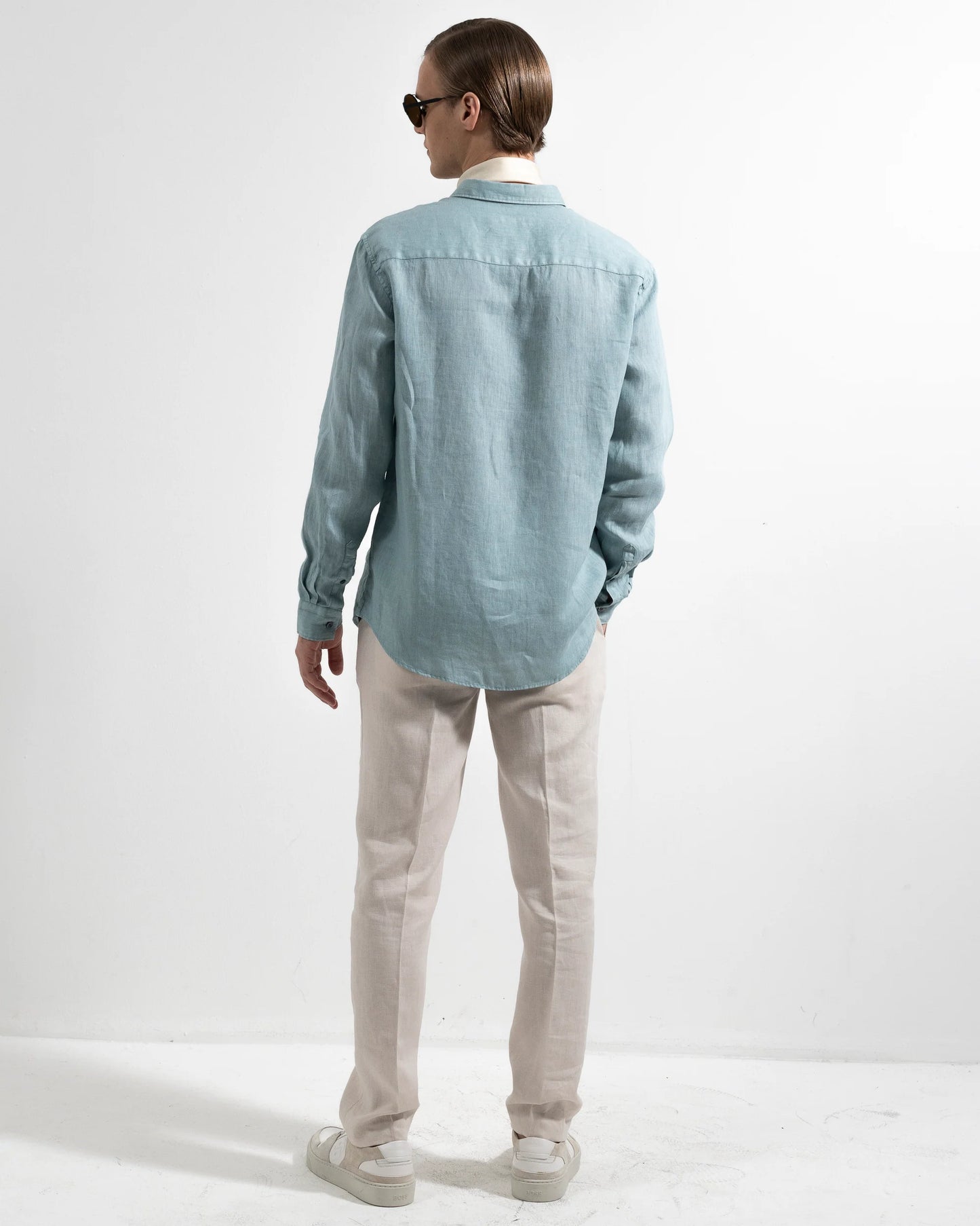 Ljung Washed Linen Shirt Light Mint