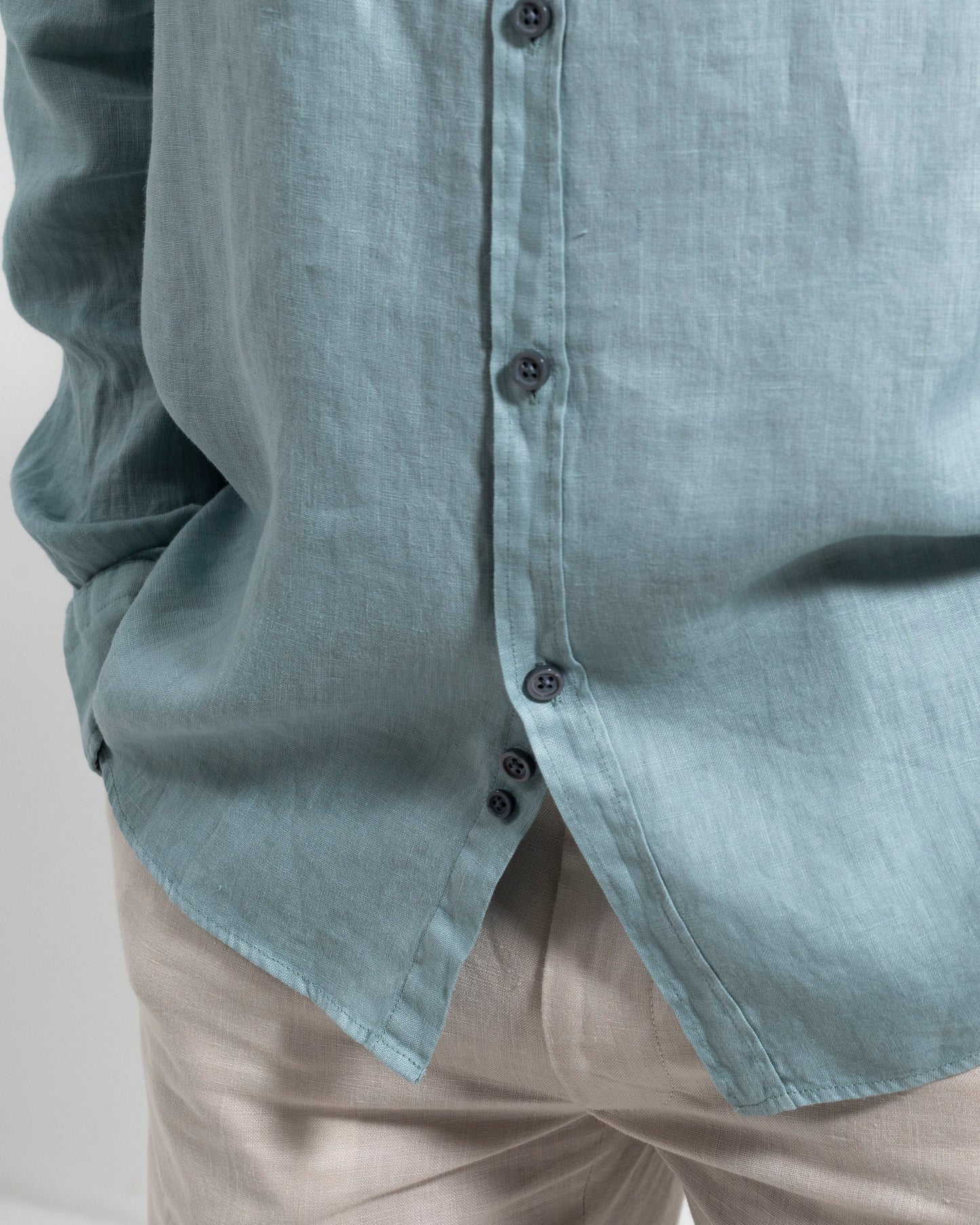 Ljung Washed Linen Shirt Light Mint