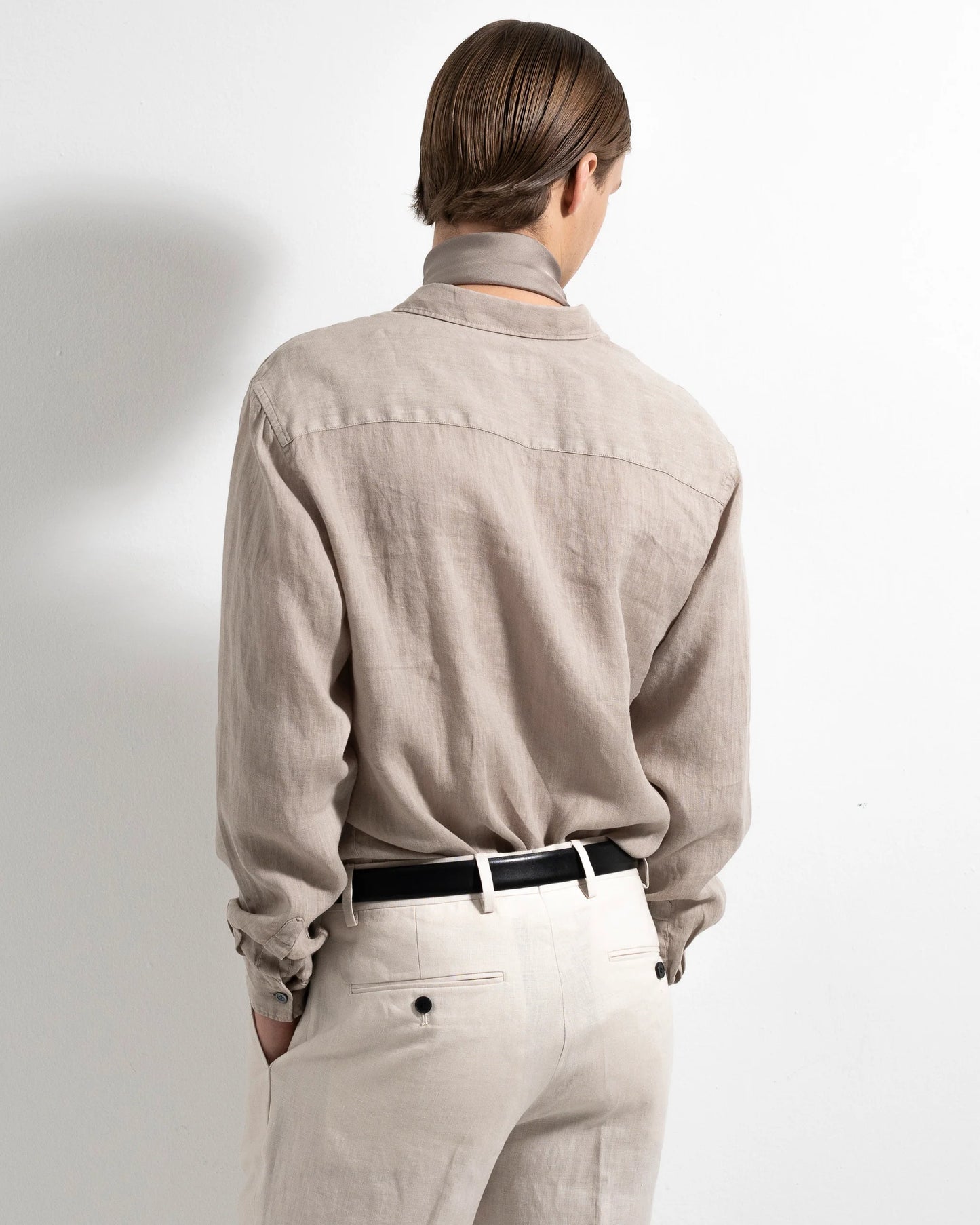 Ljung Washed Washed Linen Shirt Light Sand