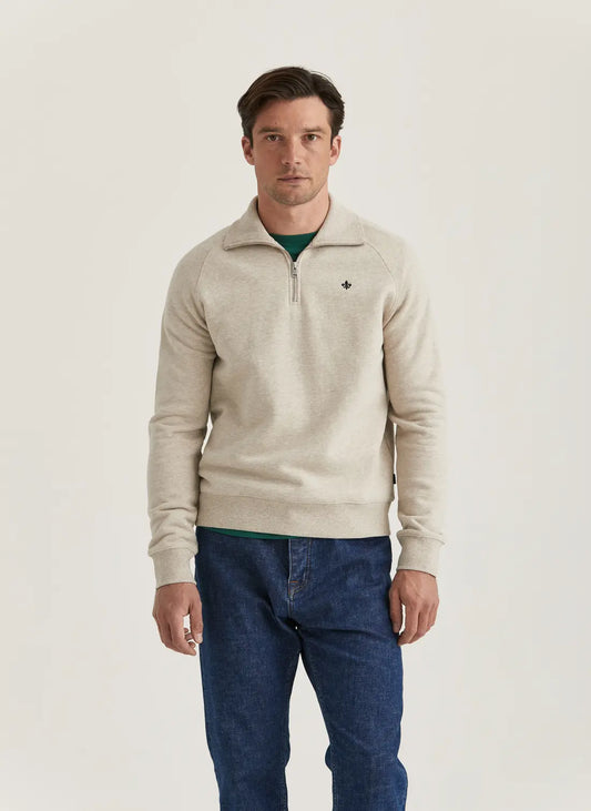 Morris Maryon Half Zip Sweatshirt Khaki