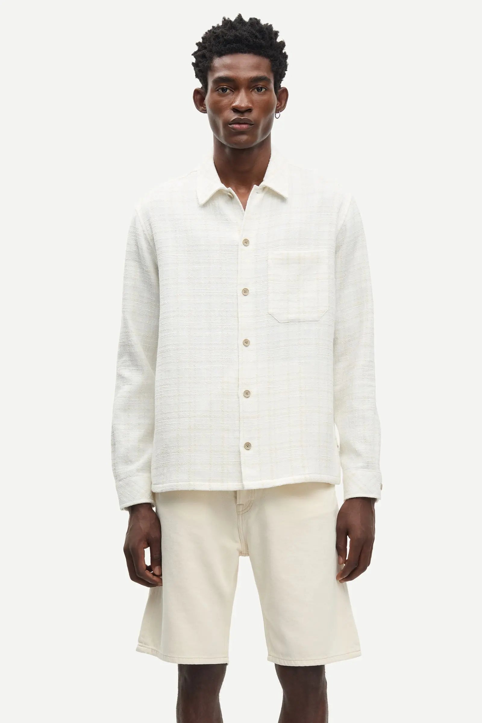 Samsøe Samsøe Sadamon GC overshirt Silver Birch - Mojo Independent Store