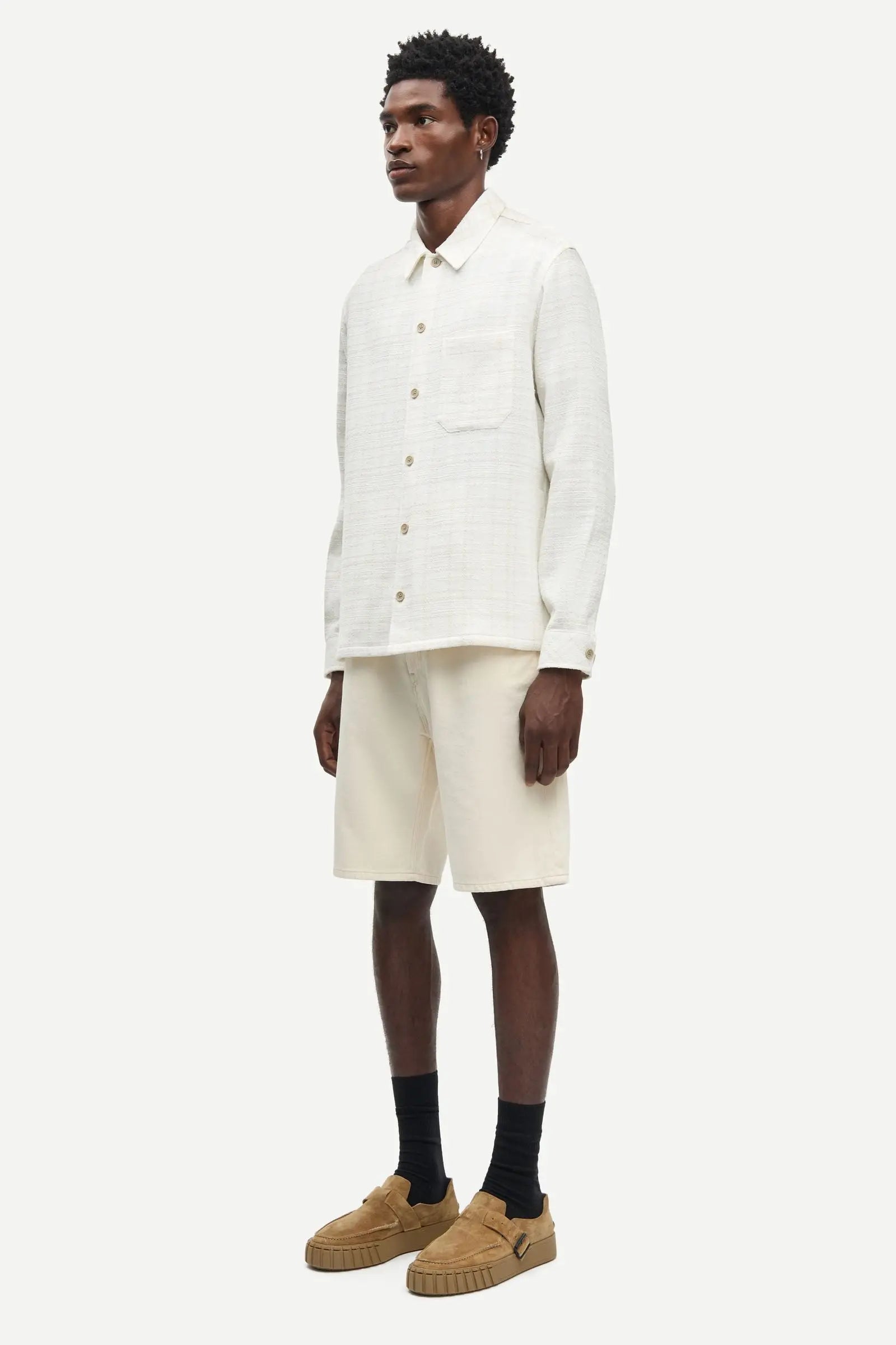 Samsøe Samsøe Sadamon GC overshirt Silver Birch - Mojo Independent Store