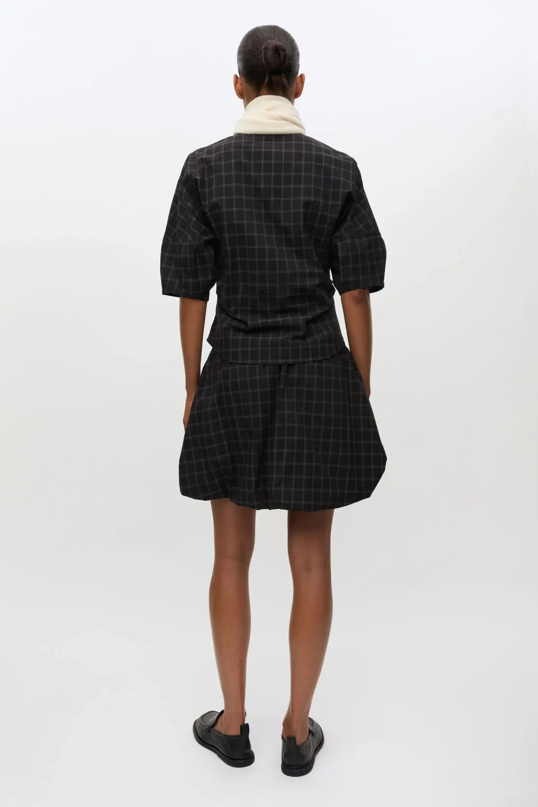 Samsøe Samsøe Satall SS Blouse Black Check - Mojo Independent Store