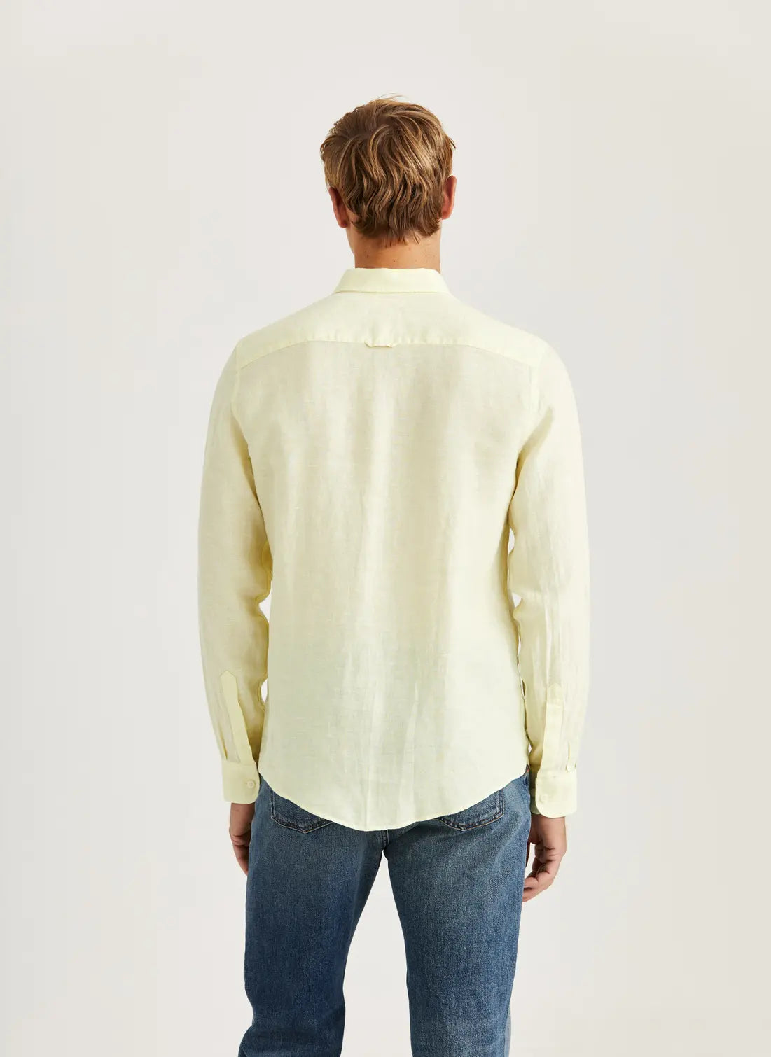 Morris Douglas Linen Shirt Yellow