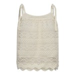 Co'couture Lara CC Crochet Strap Top Off White