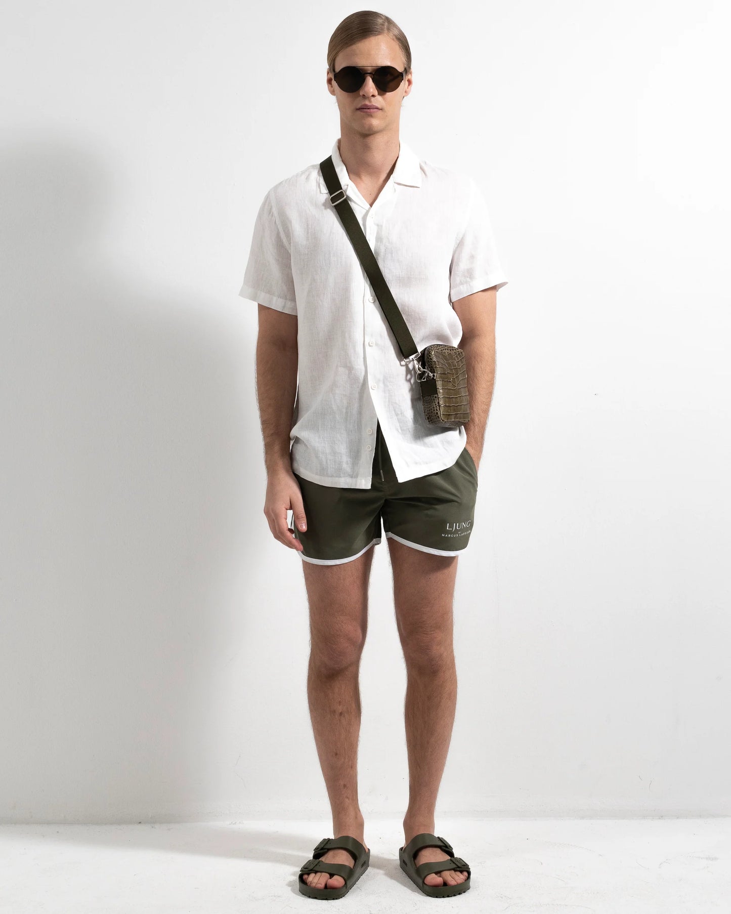 Ljung Washed Camp Washed Linen Shirt White