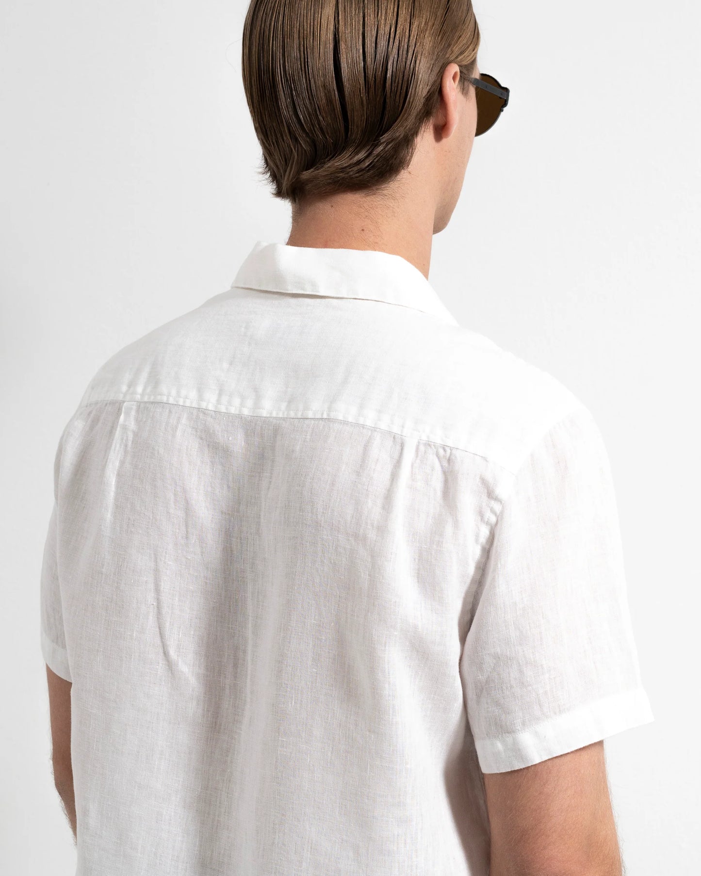 Ljung Washed Camp Washed Linen Shirt White