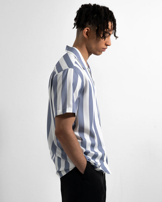 Ljung Camp Tencel Shirt Blue Stripe