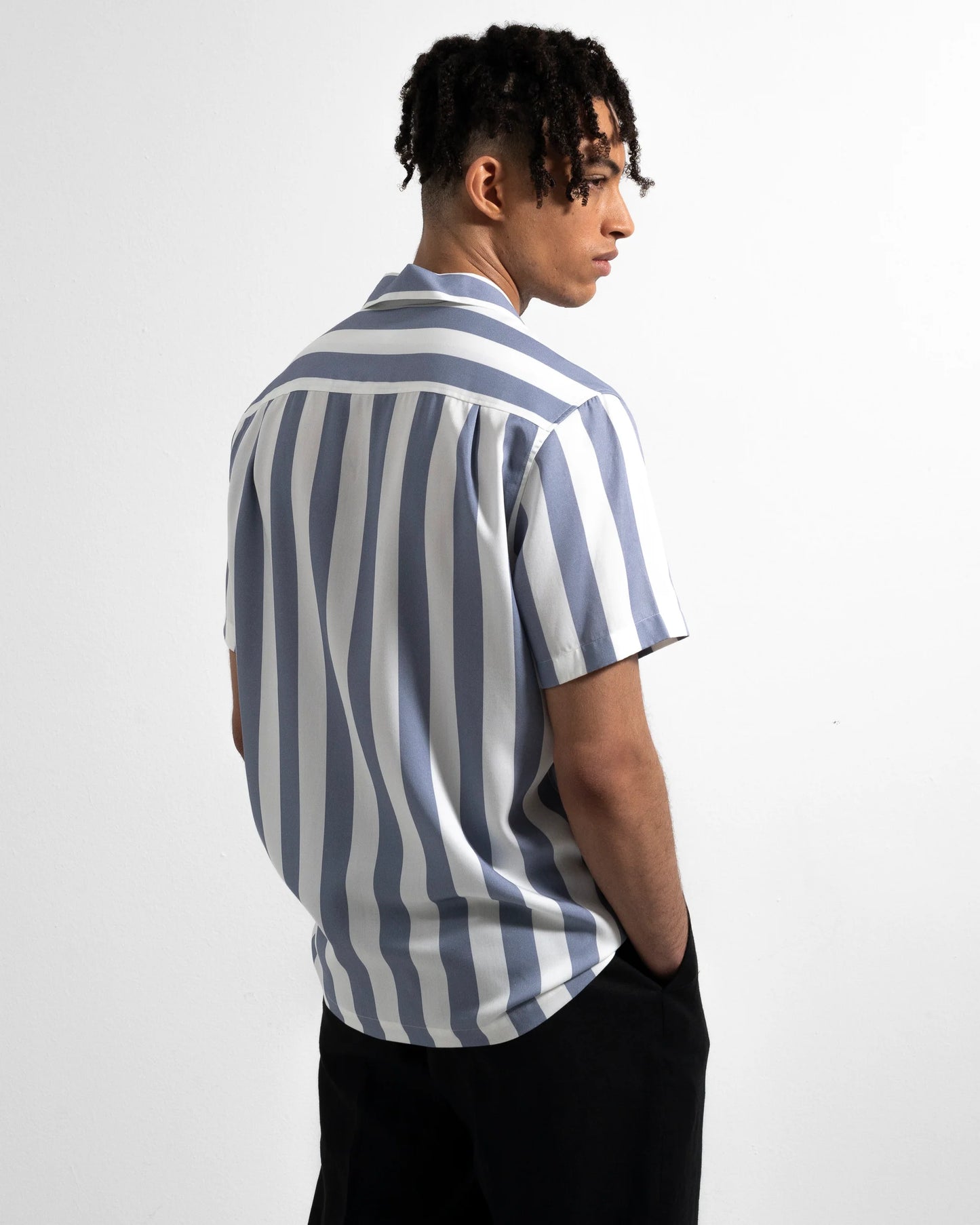 Ljung Camp Tencel Shirt Blue Stripe