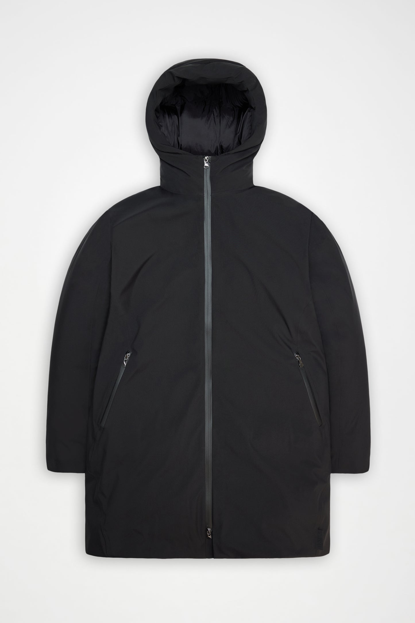 Rains Sarna Long Puffer Jacket Black