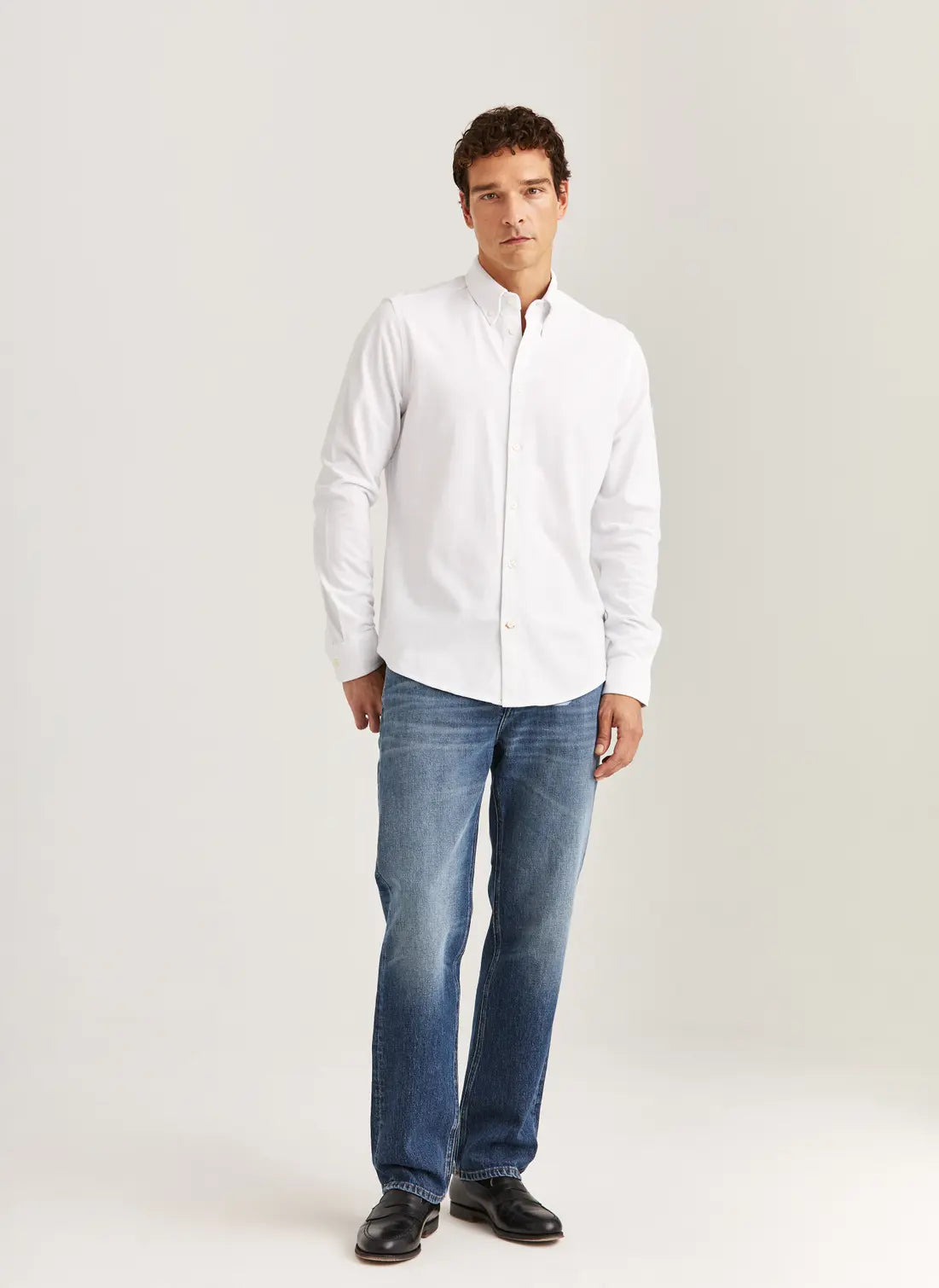 Morris Camden Pique Shirt White - Mojo Independent Store