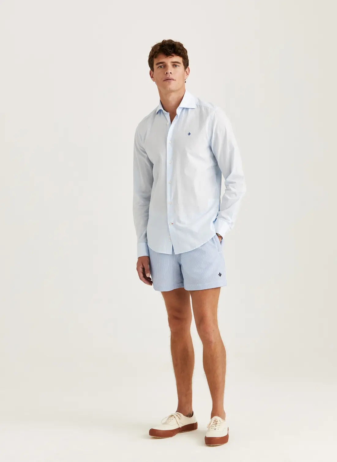 Morris Summer Lightweight Shirt Slim Fit Light Blue