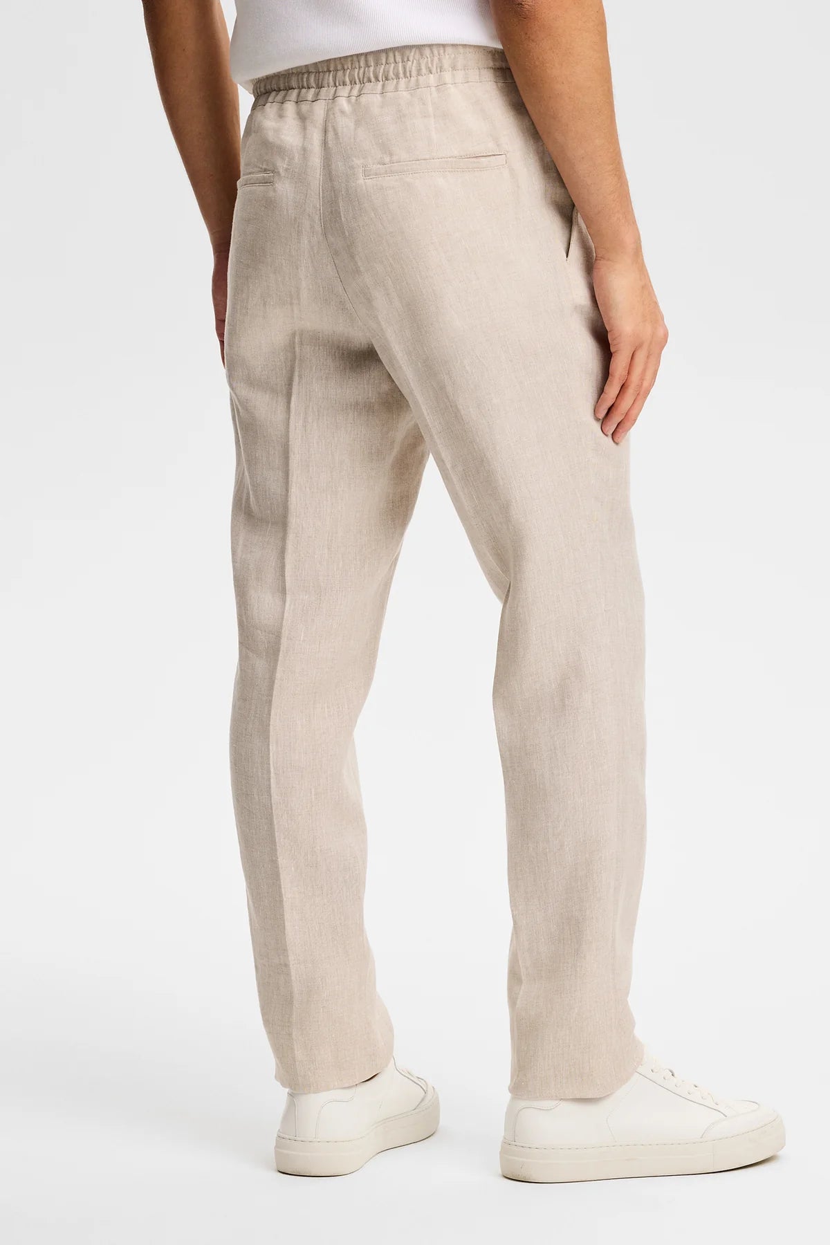 J.Lindeberg Soren Drape Linen Pants Moonebeam - Mojo Independent Store
