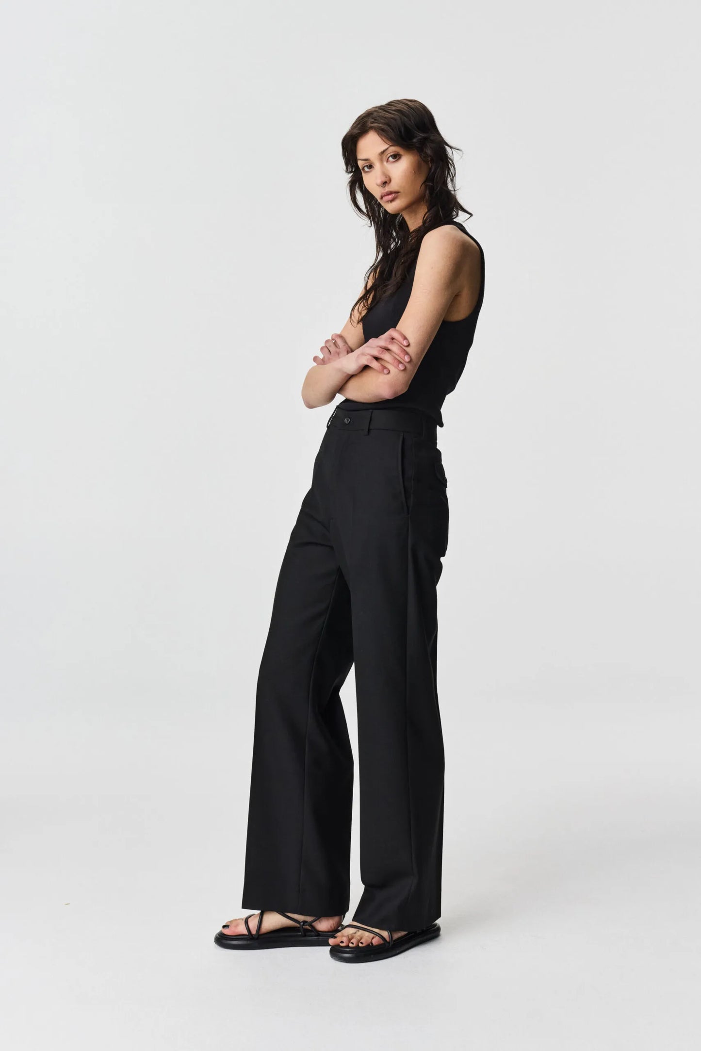 Adnym Atelier Garcon Trousers Smoke Black