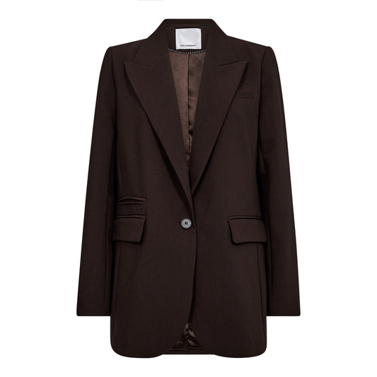 Co'Couture Vola Single Oversize Blazer Dark Brown