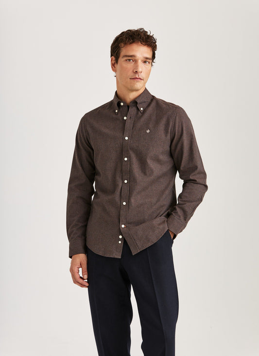 Morris Watts Flannel Shirt Brown