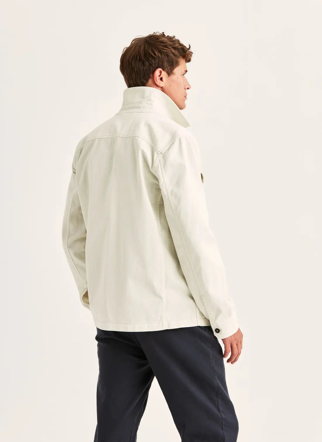 Morris Alain Twill Shirt Jacket Off White - Mojo Independent Store