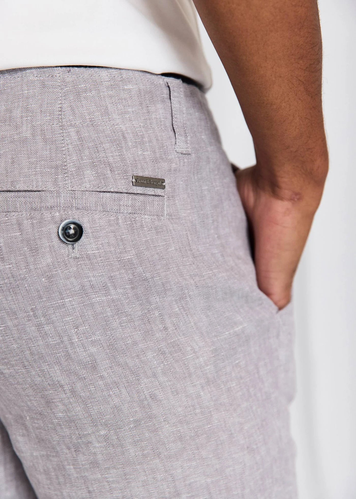 Bruun og Stengade Paolos Regular Fit Shorts Light Grey - Mojo Independent Store