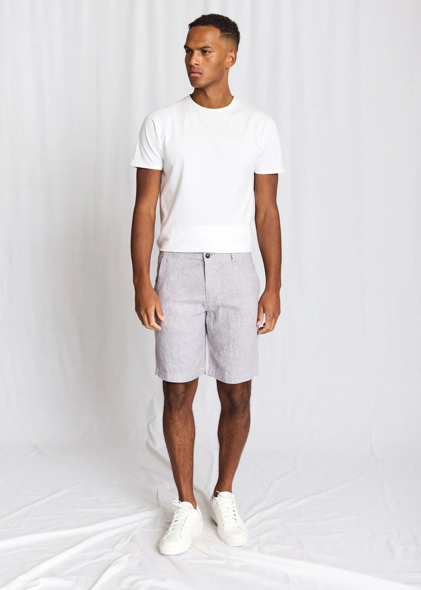Bruun og Stengade Paolos Regular Fit Shorts Light Grey - Mojo Independent Store