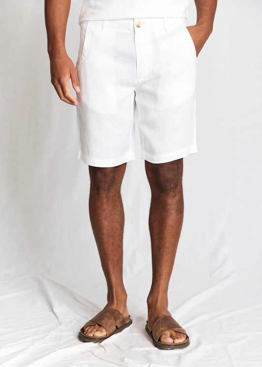 Bruun&Stengade Paolos Regular Fit Shorts White