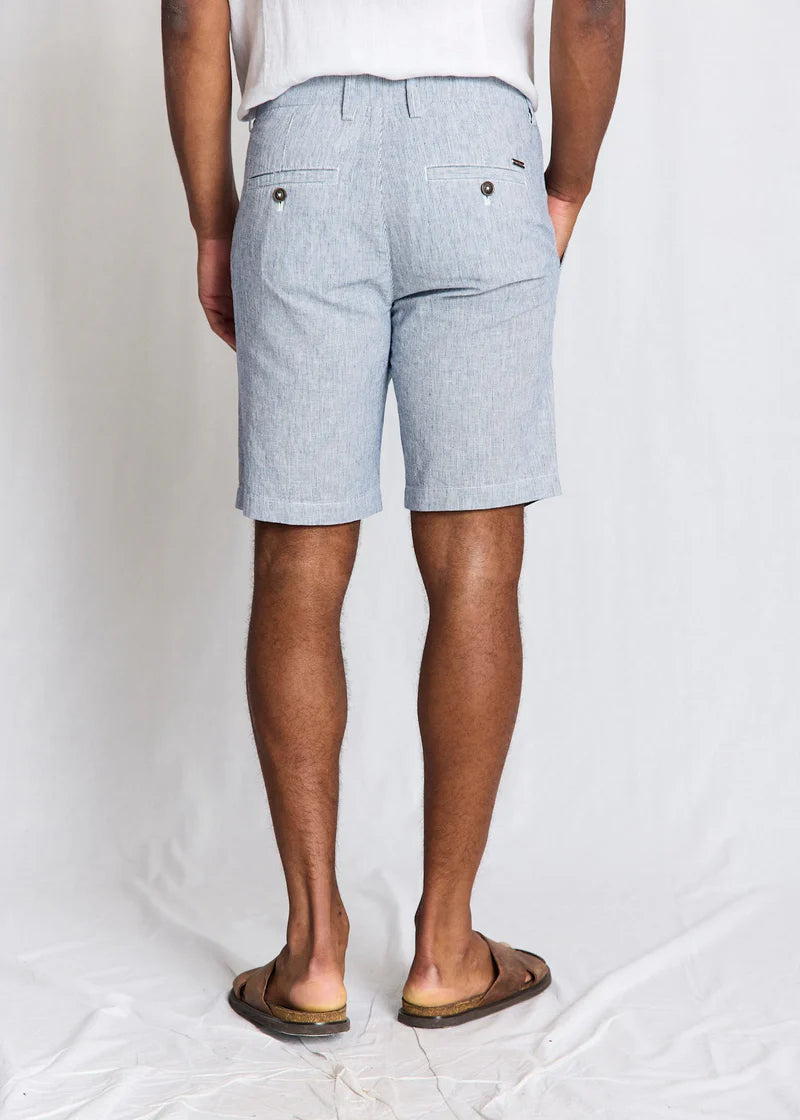 Bruun og Stengade Darion Regular Fit Shorts Navy/White - Mojo Independent Store