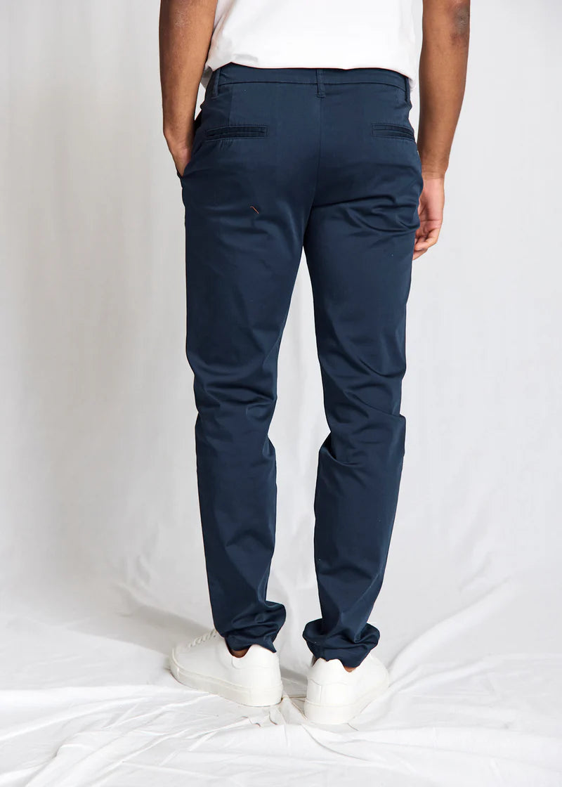 Bruun & Stengade Salvatore Regular Fit Chinos Navy - Mojo Independent Store