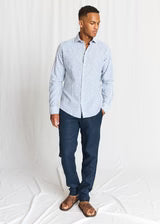 Bruun & Stengade Rubio Casual Modern Fit Shirt Blue(White - Mojo Independent Store