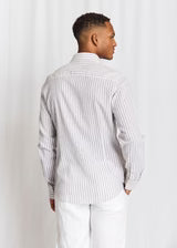 Bruun & Stengade Rubio Casual Modern Fit Shirt Grey/White - Mojo Independent Store