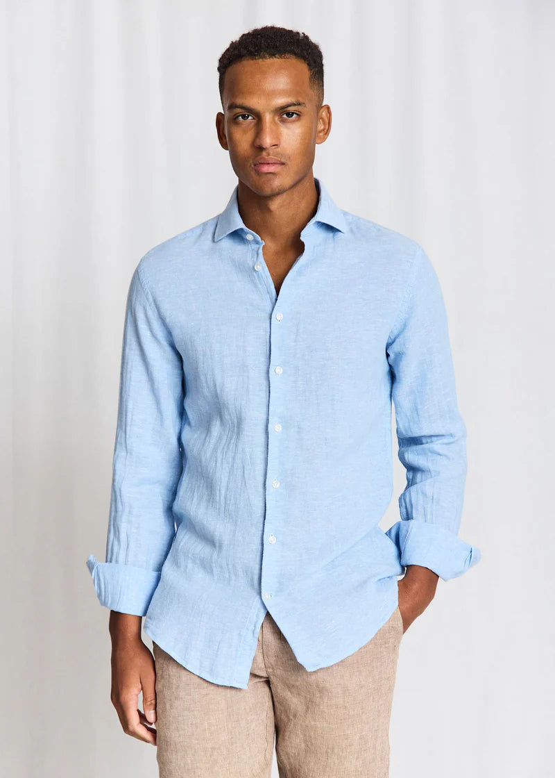 Bruun & Stengade Tahaka Casual Modern Fit Shirt Light Blue - Mojo Independent Store