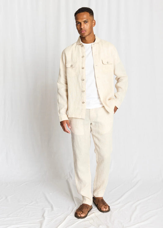 Bruun & Stengade Davide Regular Fit Overshirt Sand - Mojo Independent Store