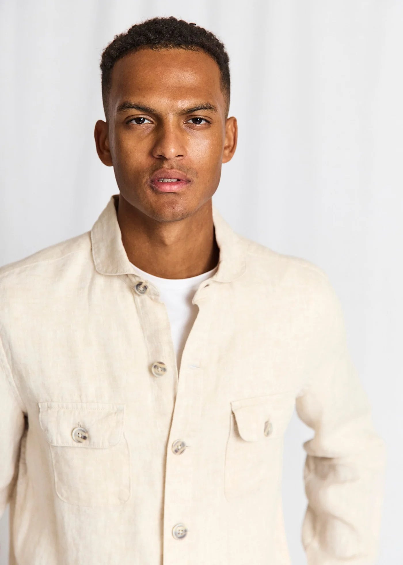 Bruun & Stengade Davide Regular Fit Overshirt Sand - Mojo Independent Store
