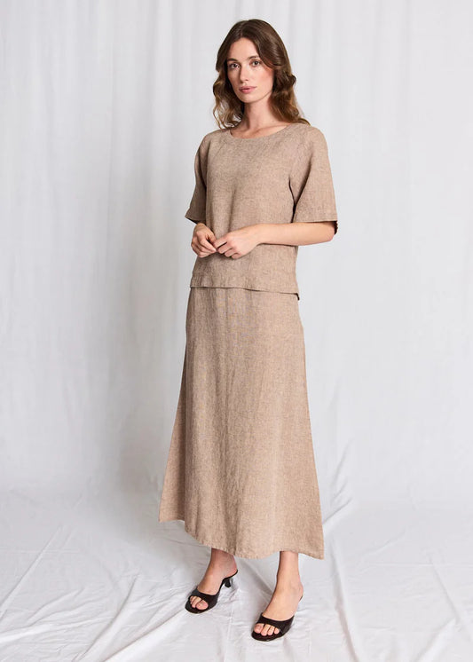 Bruun & Stengade Lucianne Regular Fit Top Brown - Mojo Independent Store