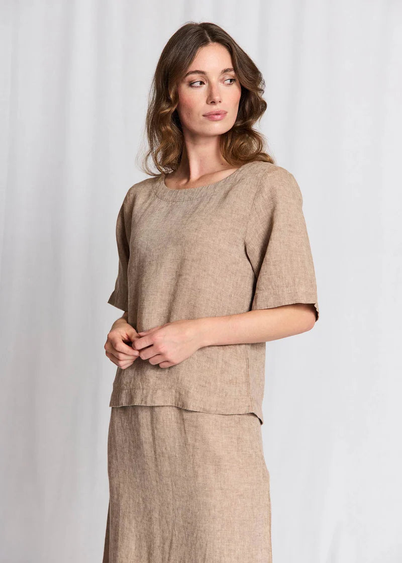 Bruun & Stengade Lucianne Regular Fit Top Brown - Mojo Independent Store