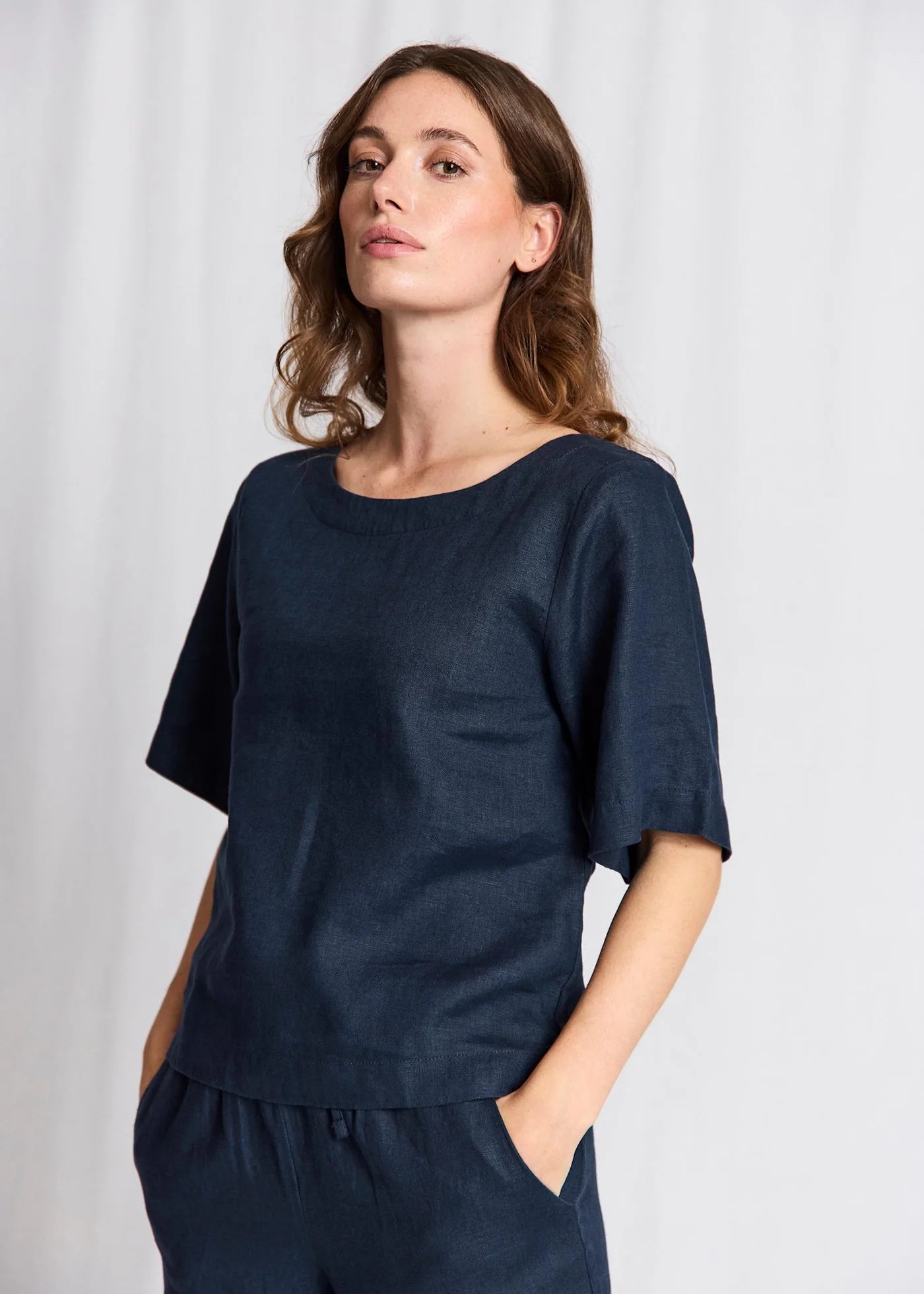 Bruun & Stengade Lucianne Regular Fit Top Navy - Mojo Independent Store