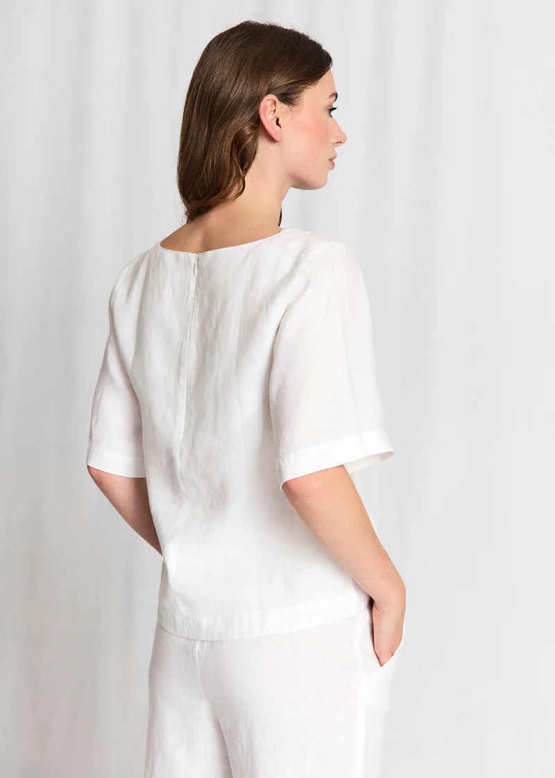 Bruun & Stengade Lucianne Regular Fit Top White - Mojo Independent Store