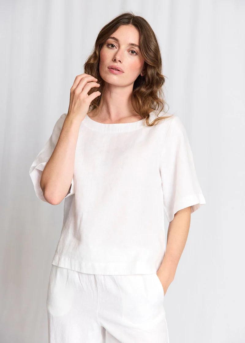 Bruun & Stengade Lucianne Regular Fit Top White - Mojo Independent Store