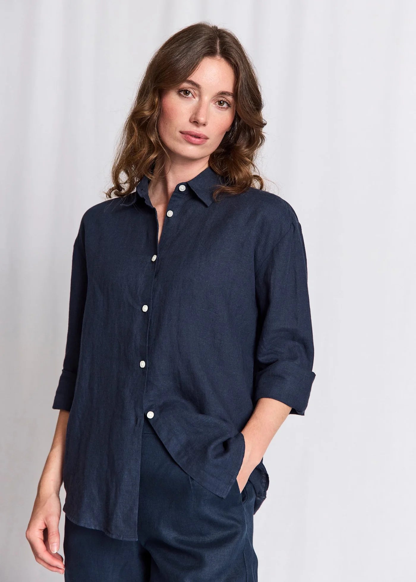 Bruun & Stengade Marietta Regular Fit Shirt Navy