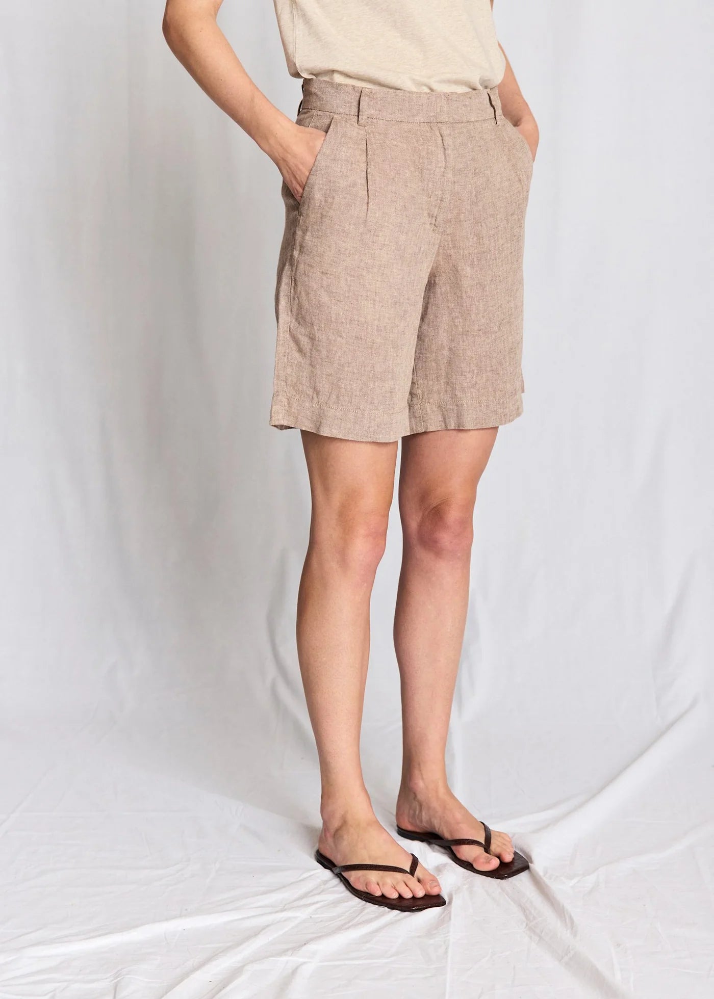 Bruun & Stengade Kricia Regulat Fit Shorts Brown