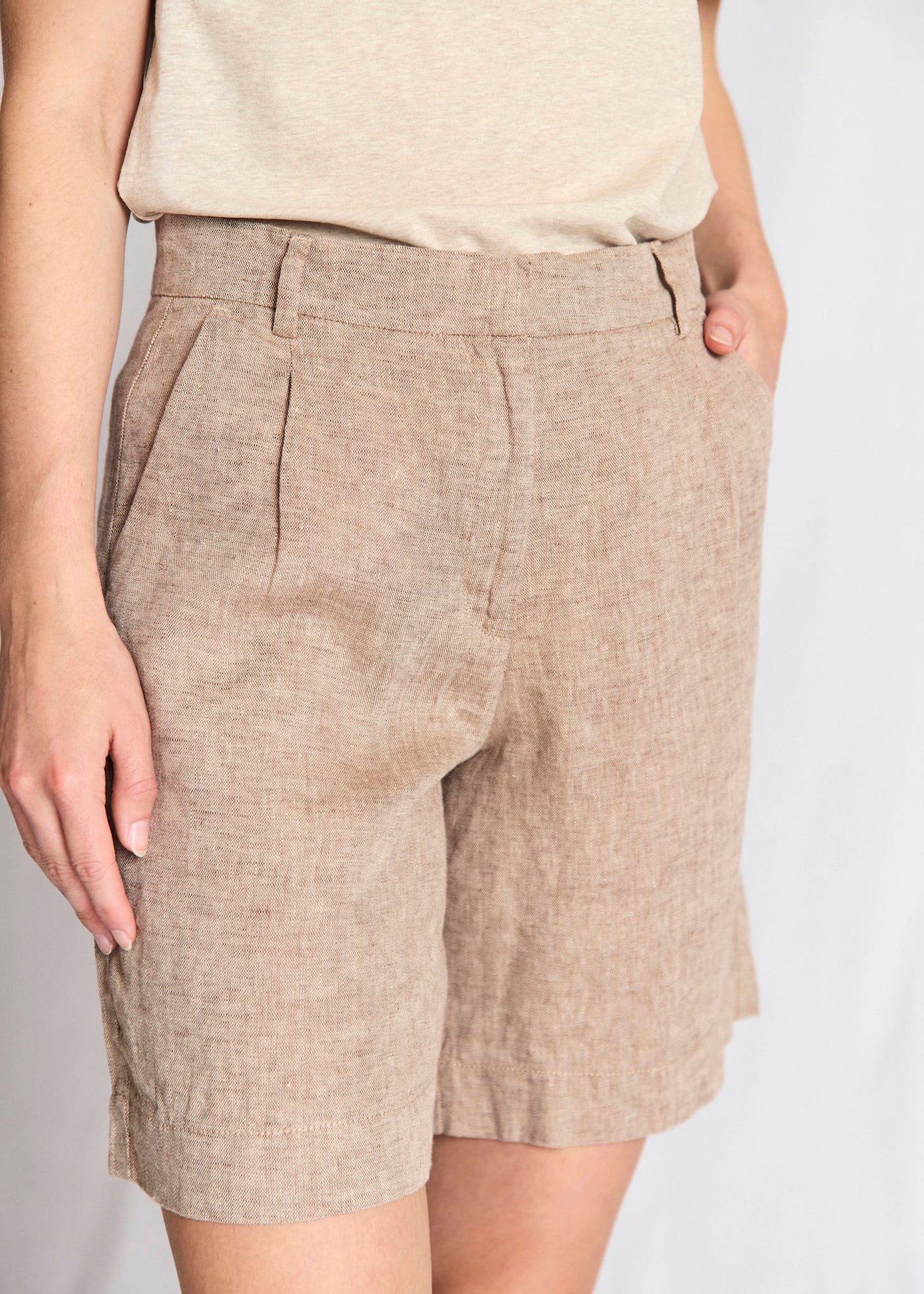 Bruun & Stengade Kricia Regulat Fit Shorts Brown