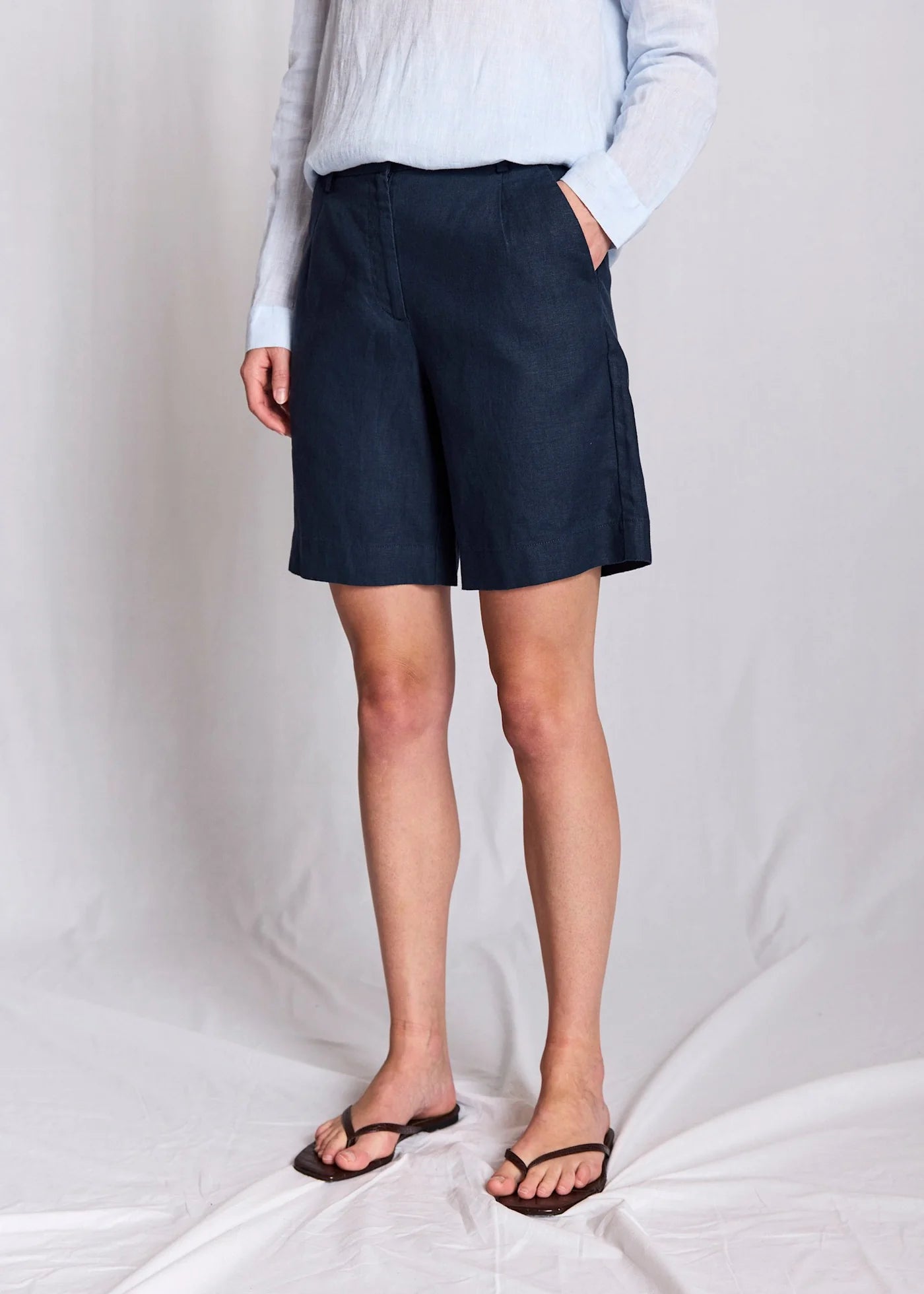 Bruun & Stengade Kricia Regulat Fit Shorts Navy