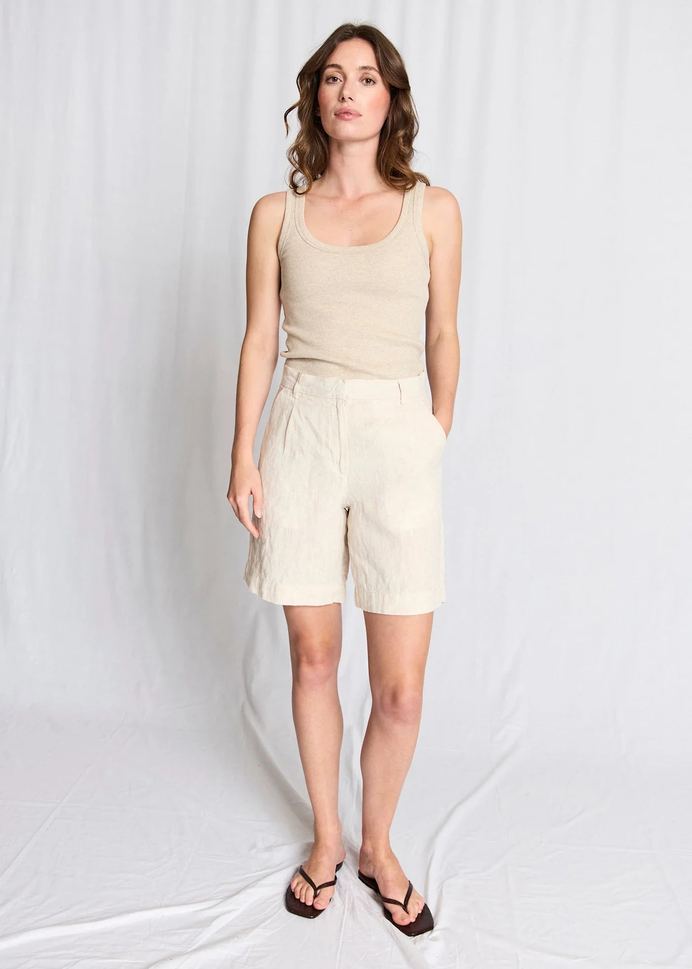 Bruun & Stengade Kricia Regulat Fit Shorts Sand