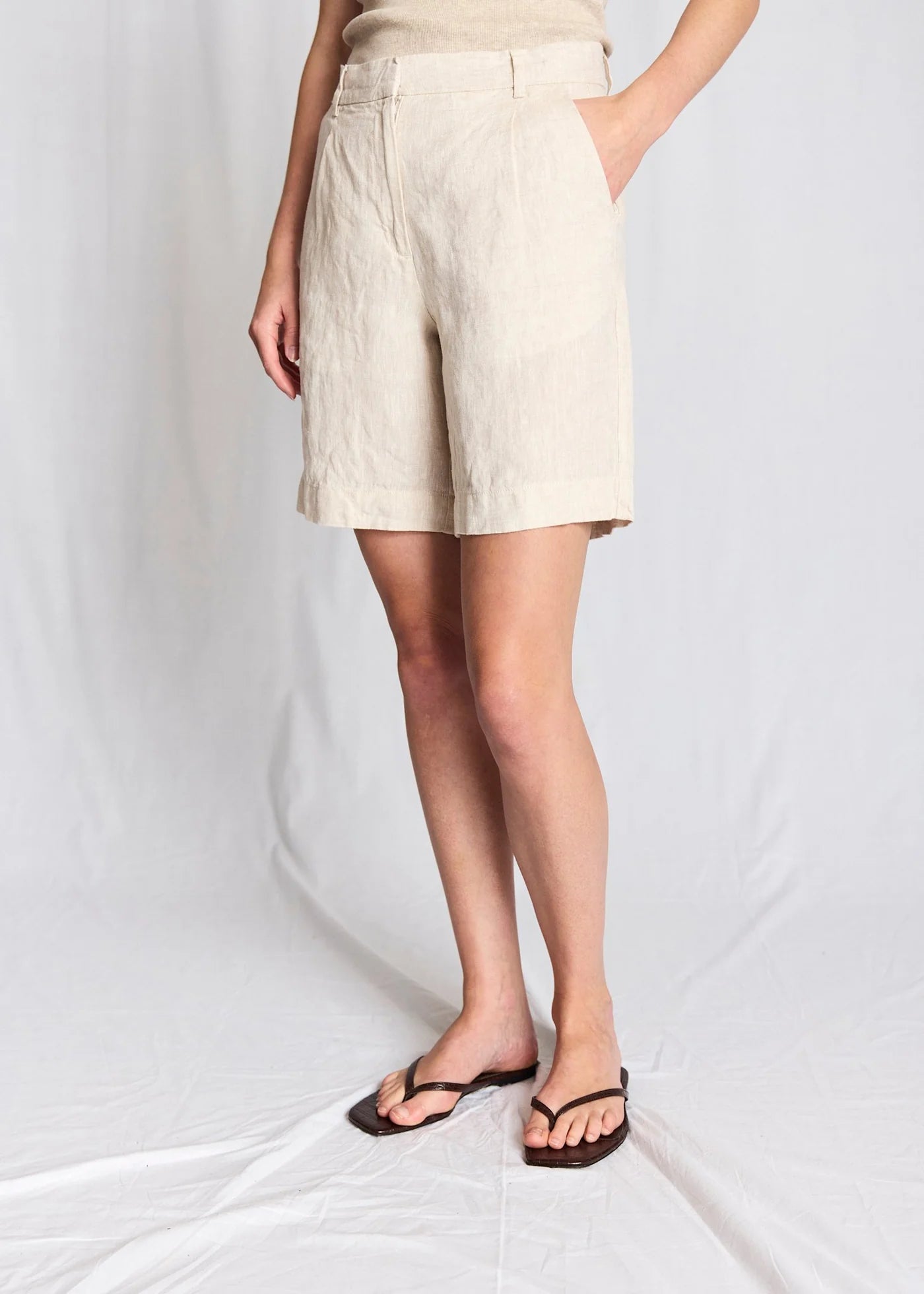 Bruun & Stengade Kricia Regulat Fit Shorts Sand