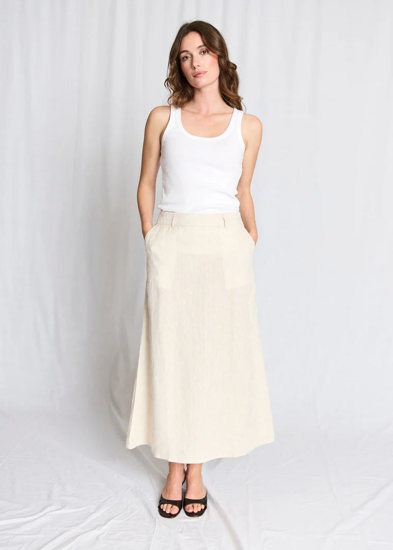 Bruun & Stengade Jolanda Regular Fit Skirt Sand - Mojo Independent Store
