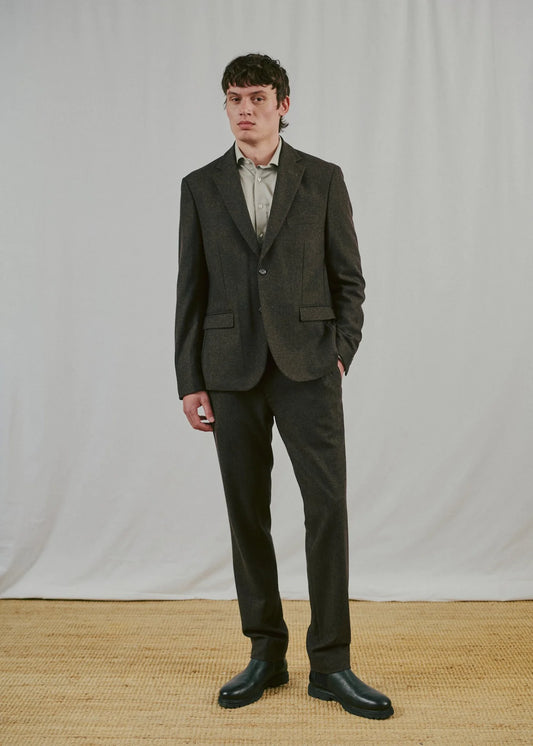 Bruun & Stengade Macron Classic Fit Blazer Brown