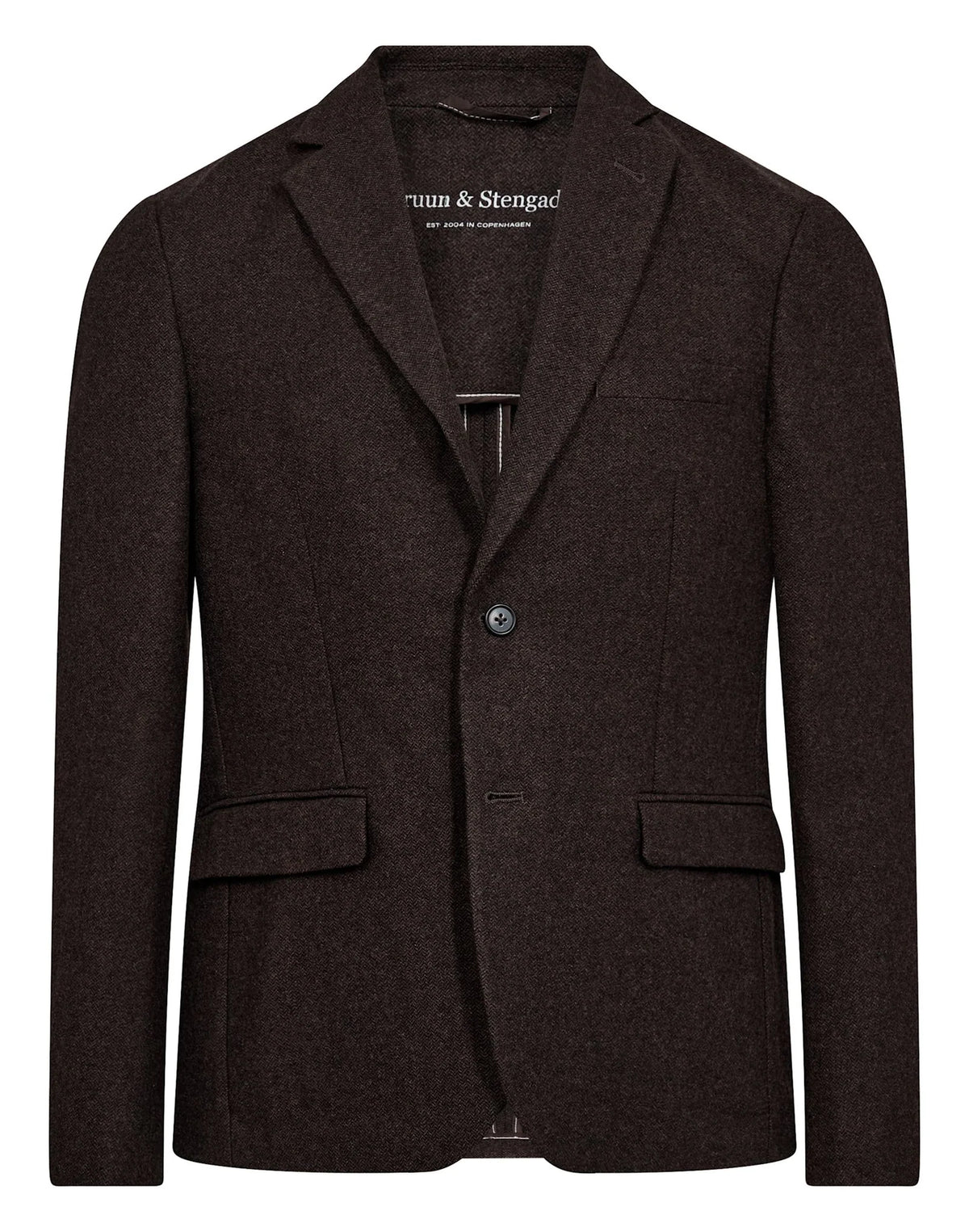 Bruun & Stengade Macron Classic Fit Blazer Brown