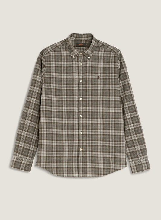 Morris Flannel Check Shirt Classic Fit Olive